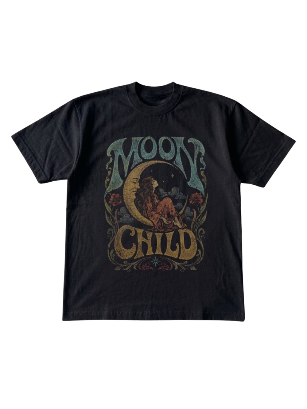 Gildan Moon Child Graphic Tee - Black